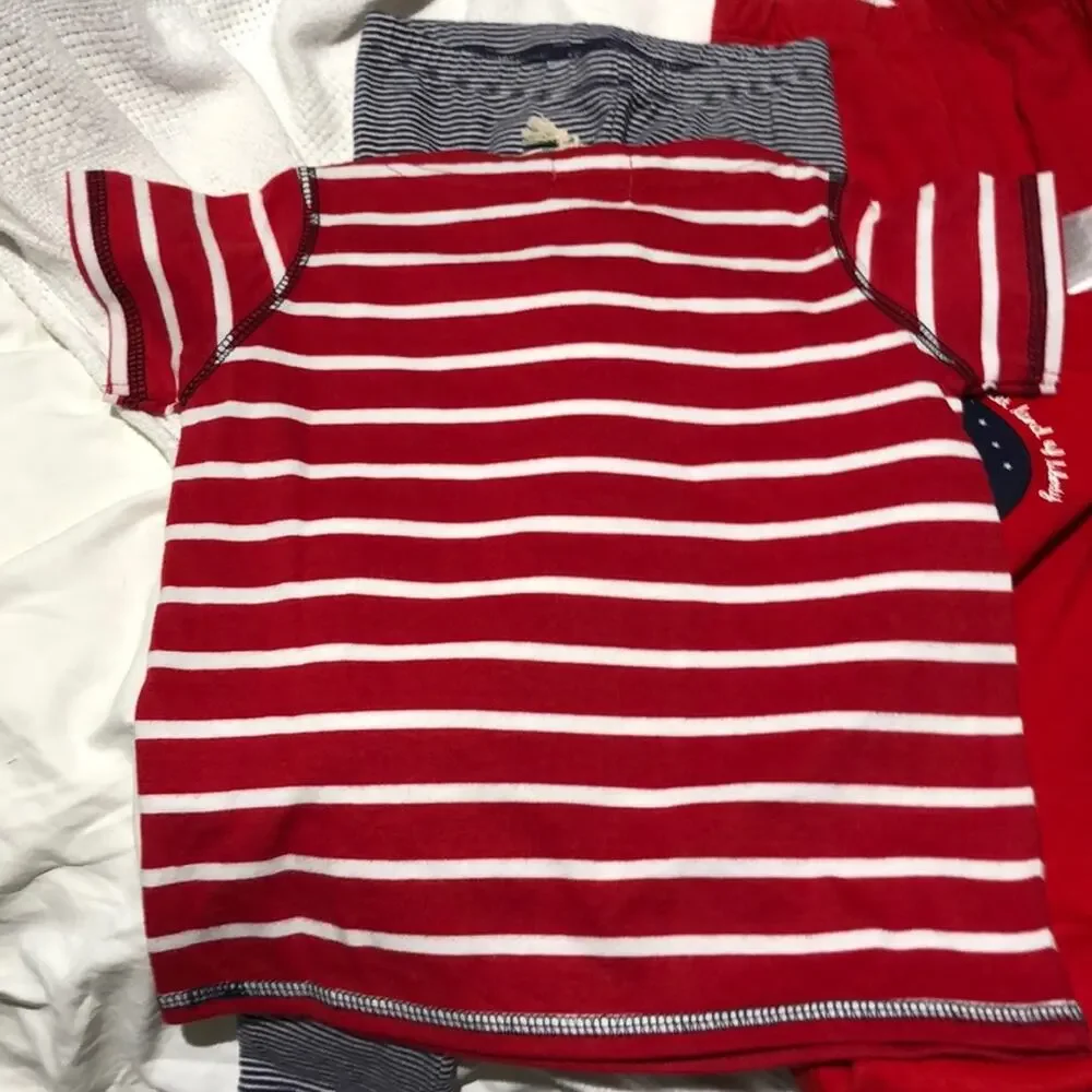 3t red white blue mixed coordinating set like new